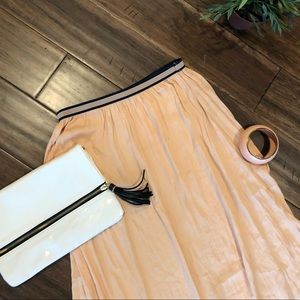 Zara Blush Pink Long Maxi Skirt